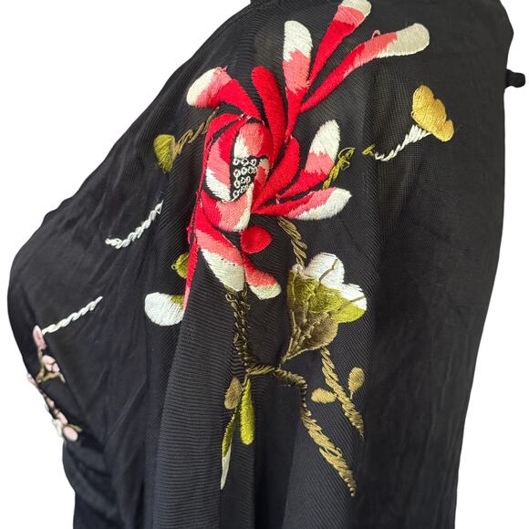 Jean Paul Gaultier Vintage‎ Floral Hummingbird Kimono Sleeve Mesh Mini Dress - Picture 8 of 15